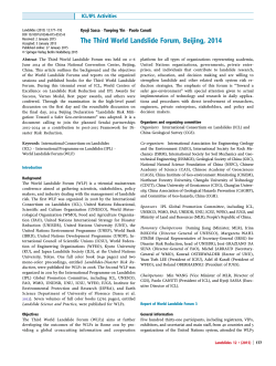 4. Report of WLF3 Beijing, 2014