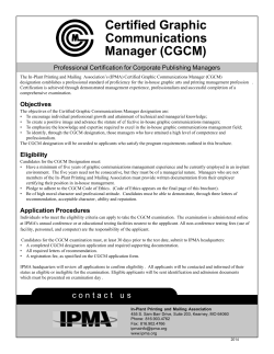 Certified Graphic Communications Manager (CGCM)