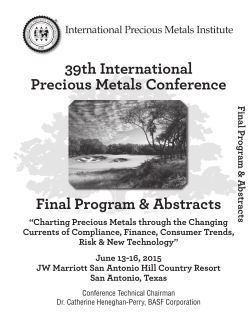 details! - International Precious Metals Institute