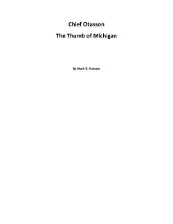 Chief Otusson The Thumb of Michigan