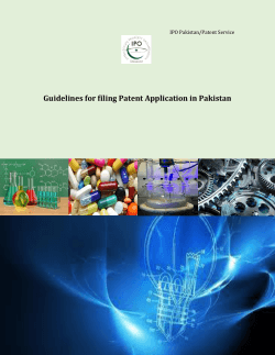 Guidelines for filing Patent Application in Pakistan