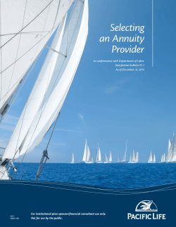 Selecting an Annuity Provider (95-1)