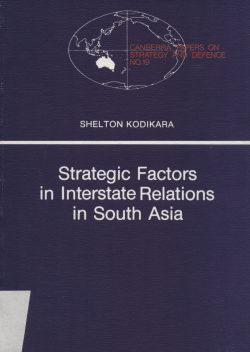 019 Strategic factors in interstate relations in south Asia