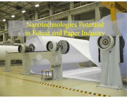 Nanotechnologies Potential Nanotechnologies Potential in Forest