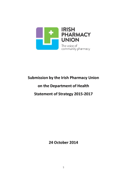 Submission on the Department of Health Statement of Strategy