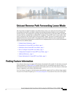 Unicast Reverse Path Forwarding Loose Mode