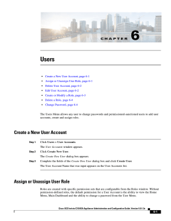 Create a New User Account Assign or Unassign User Role