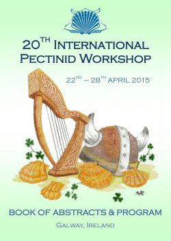 IPW2015 Book of Abstracts - 20th International Pectinid Workshop