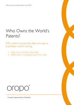 Who Owns the World`s Patents?