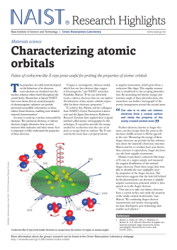 Characterizing atomic orbitals Research Highlights