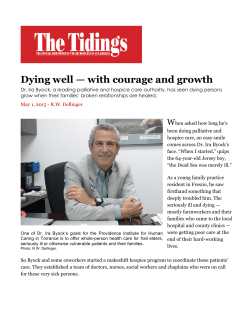 Dying well â with courage and growth