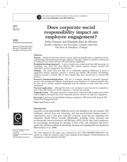 Does corporate social responsibility impact on employee