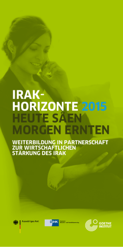 IRAK- HORIZONTE 2015 HEUTE SÃEN MORGEN ERNTEN