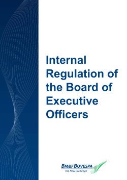 Internal Regulation of the Board of Directors