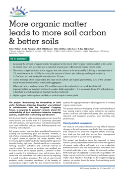 organic matter leads to more soil carbon