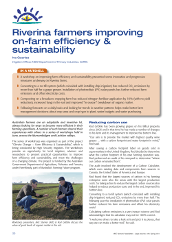 Riverina farmers improving on-farm efficiency & sustainability
