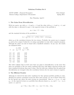 ECON337901: Solutions to Problem Set 6, Spring 2015