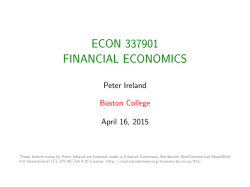 ECON 337901 FINANCIAL ECONOMICS