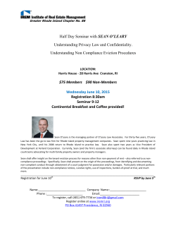 Half Day Seminar with SEAN O`LEARY Understanding Privacy Law