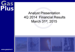 Analyst Presentation 4Q 2014 Financial Results