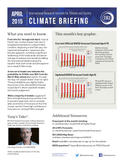 a PDF summary of the April IRI Climate Briefing