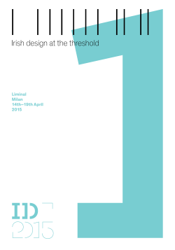 Liminal No.1 Milan - Irish Design 2015