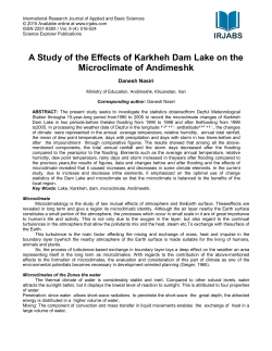 A Study of the Effects of Karkheh Dam Lake on the Microclimate of