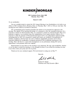 Kinder Morgan Inc. Proxy Statement