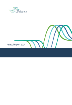 Annual Report 2014 - Investor Relations at LifeWatch