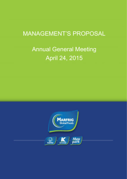 Management Proposal 2015 OSM