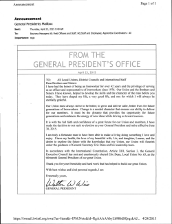 from the general president `s office
