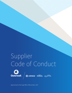 Supplier Code of Conduct - Outerwall Inc.
