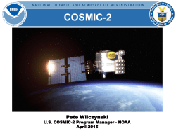 COSMIC-2 / FORMOSAT-7: The Future of Global Weather