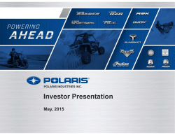 Polaris Investor Presentation May 2015 4.56 MB
