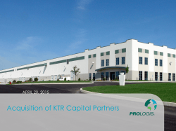 Acquisition of KTR Capital Partners Presentation