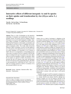 Interactive effects of different inorganic As and Se species on their
