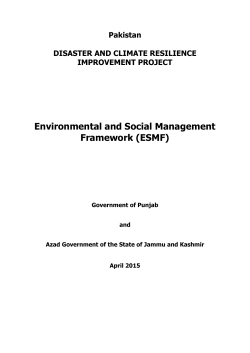 Environmental and Social Management Framework (ESMF) for DCRIP
