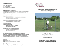 Automated Weather Stations for Landscape Irrigation