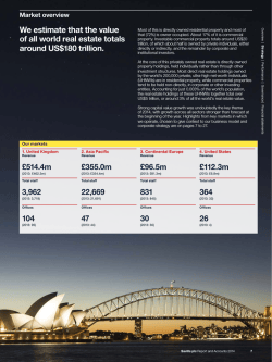 We estimate that the value of all world real estate totals around US