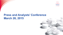 Press and Analysts` Conference Presentation