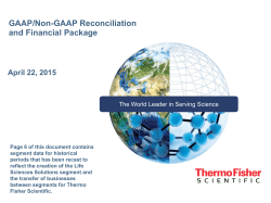GAAP/Non-GAAP Reconciliation and Financial Package