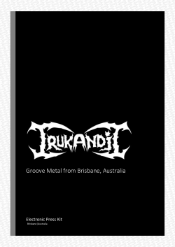 Groove Metal from Brisbane, Australia