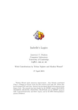 logics - Isabelle