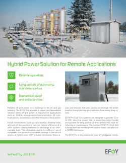 Hybrid Power Solution for Remote Applications
