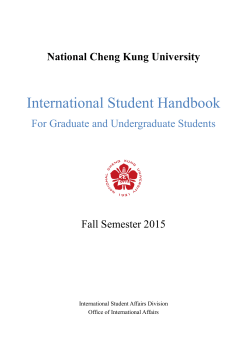Handbook of Admission for fall semester 2015