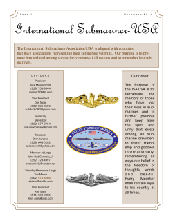 Newsletter - International Submariners Association / USA