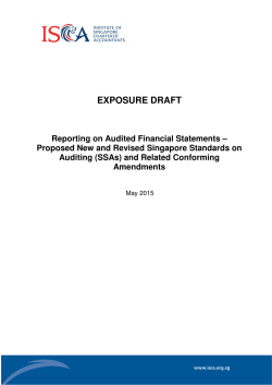 EXPOSURE DRAFT: Reporting on Audited Financial