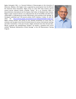 Raghu Vemuganti, PhD., is a Tenured Professor of