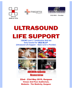 Ultrasound Life Support â Basic Level 1 Provide
