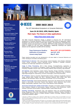 IEEE ISCE 2015 - Universidad PolitÃ©cnica de Madrid